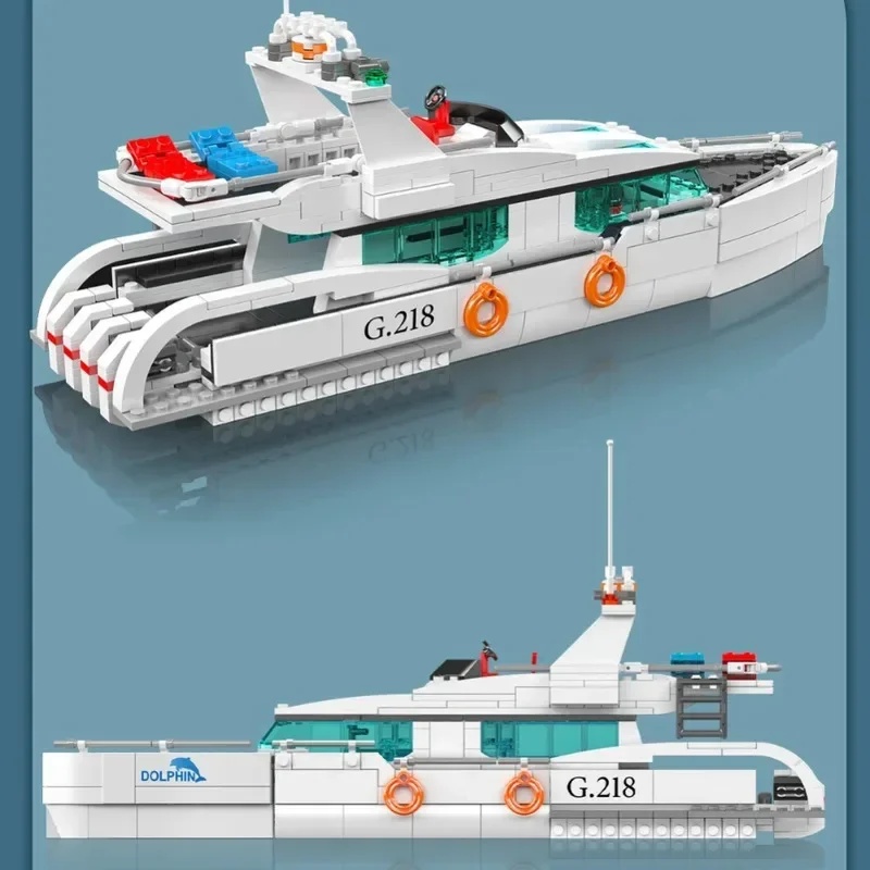 Mould King 857PCS 10218 White  - огляд і ціна Model Kit Yacht