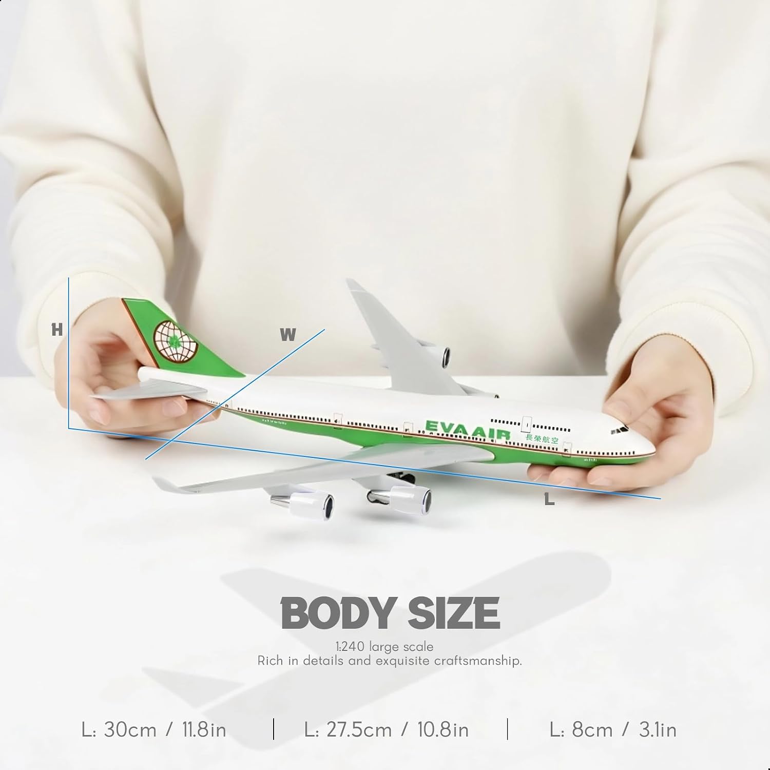 30cm EVA Air B747 Resin Aircra - огляд і ціна Model Kit Eva