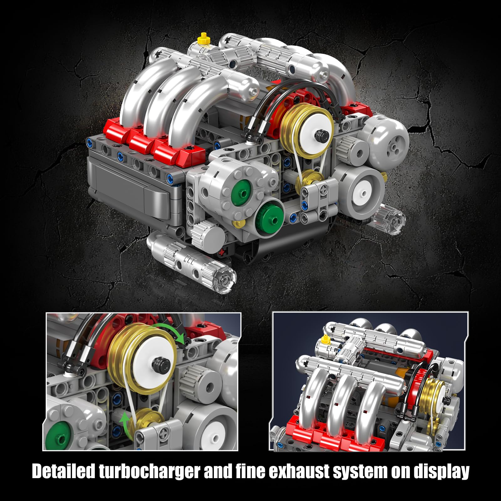 Mould King 10193 609Pcs Boxer  - огляд і ціна Model Kit Engine